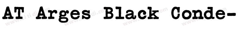AT Arges Black Conde字体转换
